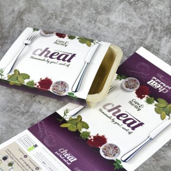 food with packaging sleeve